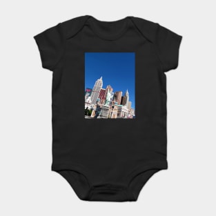 The "New York New York" Hotel and Casino in Las Vegas, Nevada Baby Bodysuit